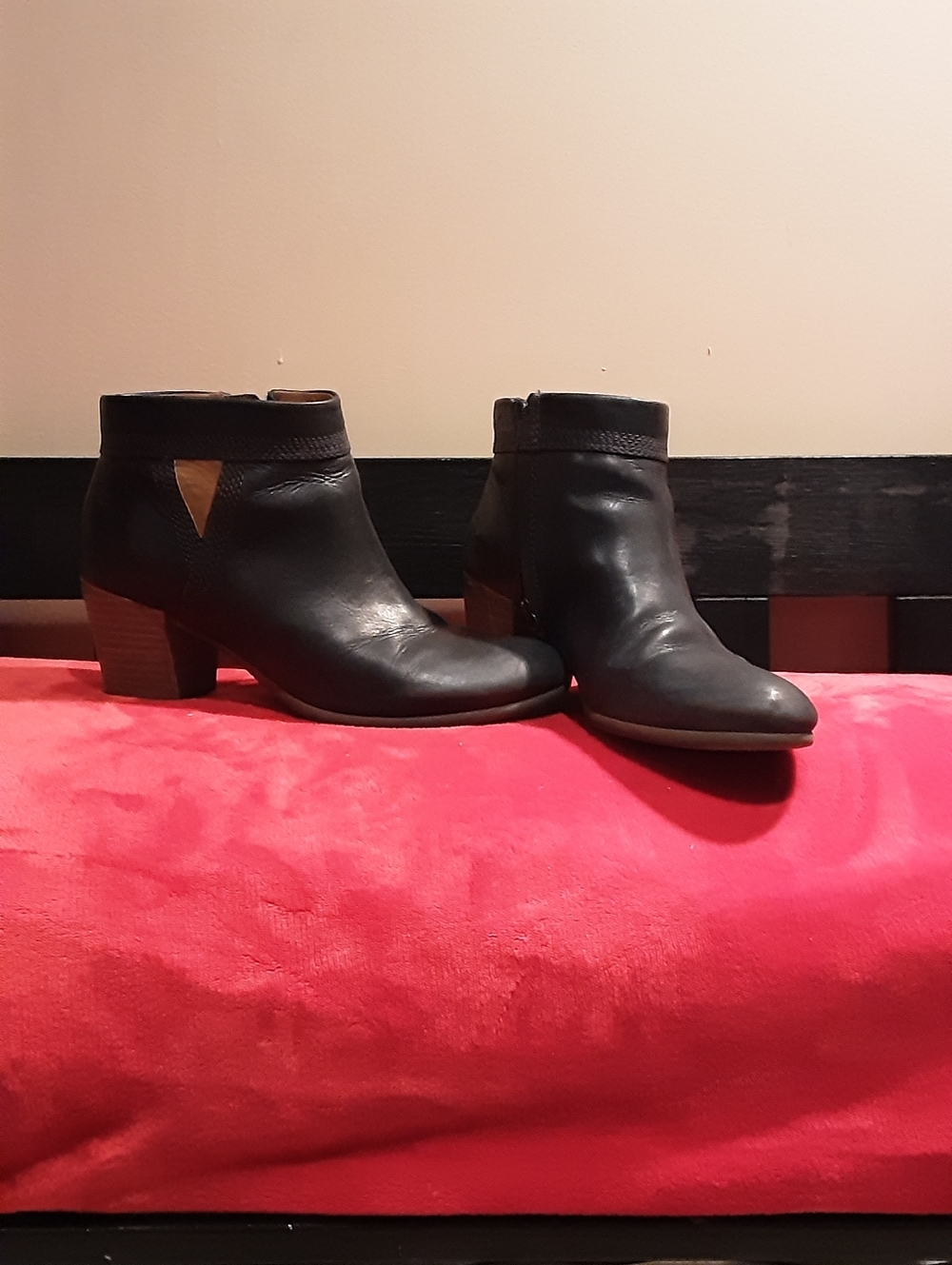 Geox Classic Black Leather Ankle Boots - Women's